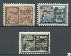 LITAUEN Lithuania 1922 Michel 121 - 123 * Air Plane Flugzeug Air Mail - Litauen