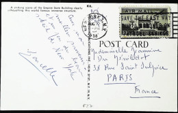 ► USA - 1947 AIR MAIL 10c STAMP Sur Carte  Pour La France  En 1958 - 2a. 1941-1960 Usati