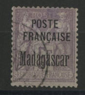 N° 22 5 Fr Violet Oblitéré Cote 140 € Léger Clair Au Niveau De La Charnière - Used Stamps