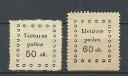 LITAUEN Lithuania 1919 Michel 17 & 19 * - Litauen