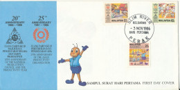 Malaysia FDC 3-11-1986 25th Anniversary Of The Asian Productivity Organization Complete Set Of 3 With Cachet - Malaysia (1964-...)