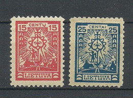 LITAUEN Lithuania 1924 Michel 218 - 219 * - Litauen