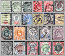 KEVII 1902-11 22 Stamps Set + Shades Used Hrd2a - Usados