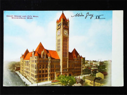 ►.  Court House And City Hall  Minneapolis  Minnesota CPA 1900s - Minneapolis