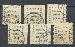 LITAUEN Lithuania 1919 Michel 14 - 19 O KAUNAS - Lithuania