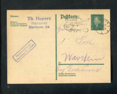 "DEUTSCHES REICH" 1928, Stempel "HANNOVER, Benutzt Die Luftpost" Auf Postkarte (L0152) - Cartes Postales