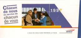 SNCF 19 . Dépliant Horizontal X2 . Meilleurs Voeux  97 . Chacun De Nous Au Service De Chacun De Vous . - Spoorweg