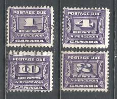 Canada 1933 Year, Used Stamps Set Mi.# Porto 11-14 - Gebraucht