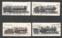 Canada 1985 Year, Used Stamps Mi.# 980-83 Trains - Usati