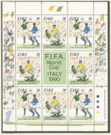 IRELAND 1990 Mint S/S MNH(**) Soccer Football - Hojas Y Bloques