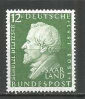 Saarland 1958 Mint Stamp MNH(**) - Unused Stamps