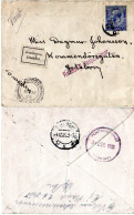 GB 1925, London-Schweden Retour Brief M. Inconnu Etikett U. Retour Stempel - Covers & Documents