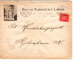 Norwegen 1915, 10 öre Auf Bilderbrief Bad Og Kuranstalt Larvik N. DK - Storia Postale