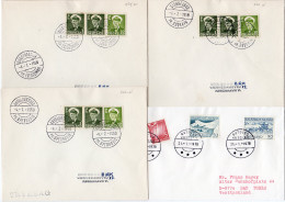 Grönland, 4 Briefe M. Stempeln V. Kl. Postanstalten - Autres & Non Classés