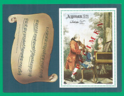 Ajman 1969 Year, Block Mint MNH (**) SPECIMENT - Mozart - Ajman