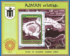 Ajman 1970 Year, Used Block  - Ajman