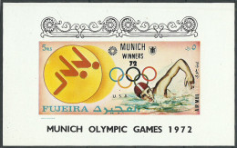 FUJEIRA 1972 Year Mint Block MNH(**) Sport Imperf. - Fudschaira