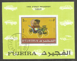 Fujeira 1970 Year, Used Block Car Imperf. - Fujeira