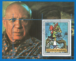 Fujeira 1973 Year, Used Block Painting Picasso  - Fujeira