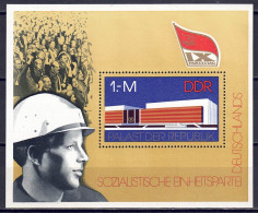 DDR 1976 - SED Parteitag, Block 45, Postfrisch ** / MNH - 1971-1980