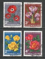 Luxembourg 1956 Used Stamps Set Mi # 547-550 Flowers - Usados