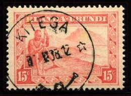 Ruanda-Urundi Kitega Oblit. Keach 8A1-Dmyt Sur C.O.B. 93 1938 - Usati