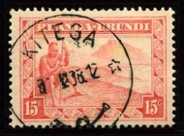 Ruanda-Urundi Kitega Oblit. Keach 8A1-Dmyt Sur C.O.B. 93 1938 - Gebraucht