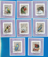 Manama 1972 Year, 8 Used Special Lux Block Birds - Manama