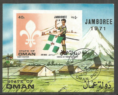 Oman 1971 Year, Used Block Scouts - Autres - Asie