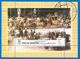 Ras Al-Khaima 1972 Year, Used Block  - Ra's Al-Chaima