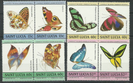 Saint Lucia 1985 Year, Mint Stamps MNH (**) Butterflies  - St.Lucia (1979-...)