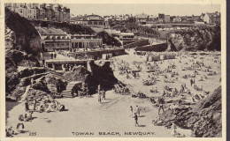 United Kingdom PPC Towan Beach Plage Playa Strand, Newquay NEWQUAY 1948 Denmark (2 Scans) - Newquay