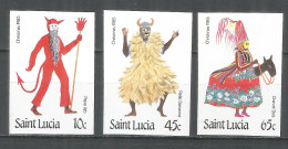 Saint Lucia 1985 Year, Mint Stamps MNH (**) Imperf. - St.Lucia (1979-...)