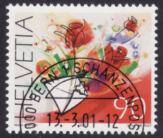 Schweiz: SBK-Nr. 1019 (Glückwünsche 2001) ET-gestempelt - Gebraucht