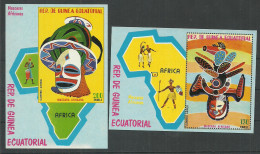 Equatorial Guinea 1977 Year , Mint 2 Blocks Mask - Equatorial Guinea