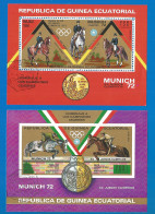 Equatorial Guinea 1972 Year , 2 Used Blocks  Olympic Games Horses - Equatorial Guinea