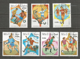 Laos 1986 Year, Used CTO Stamps (o) Soccer Football - Laos