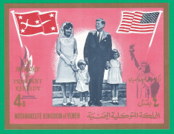 Yemen Kingdom 1965 Mint Block MNH (**) Michel# Blc.16 Flag - Yemen