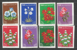 Yemen North 1964 Mint Stamps MNH (**) Mi.# 390-397B  Imperf. Flowers - Yemen