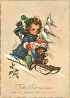 Enfants - Illustration - Dessin - Hilde - Luge - Jouets - Carte Dentelée - CPM - Voir Scans Recto-Verso - Dessins D'enfants