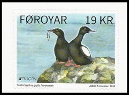 SALE!!! FAROE ISLANDS FEROE 2019 EUROPA CEPT National Birds Selfadhesive Stamp From Booklet MNH ** - 2019