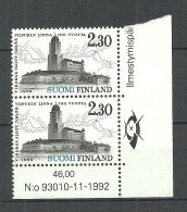 FINLAND FINNLAND 1993 Michel 1209 As Pair With Order No MNH Castle Viipuri Stadt Wyborg Arhitektur Architecture - Unused Stamps