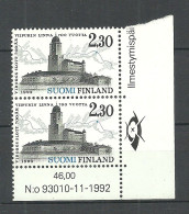 FINLAND FINNLAND 1993 Michel 1209 As Pair With Order No MNH Castle Viipuri Stadt Wyborg Arhitektur Architecture - Ongebruikt