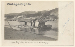 Lao Kay / Vietnam: Case De Pécheur Sur Le Fleuve Rouge (Vintage RPPC 1904) - Fischerei