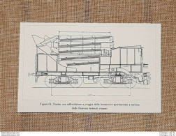 Tender Raffreddatore A Pioggia Locomotiva Sperimentale A Turbina Svizzera Treni - Other & Unclassified