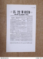 Giornale Ufficiale Il 22 Marzo Del 2 Aprile 1848 Governo Provvisorio Lombardia - Autres & Non Classés
