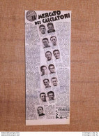 Mercato Calciatori Nel 1939 Colaussi Pasinati Michelini Gabardo Morselli Calcio - Other & Unclassified