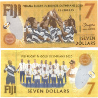 Fiji 7 Dollars Olympics Rugby Commemorative 2020(2022) P-122 UNC - Fiji