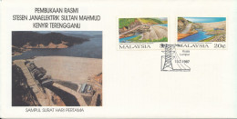 Malaysia FDC 13-7-1987 Kenyir Hydro Electric Power Station Complete Set Of 2 With Cachet - Malaysia (1964-...)