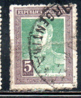 ARGENTINA 1923 JOSE DE SAN MARTIN 5p USED USADO OBLITERE' - Used Stamps